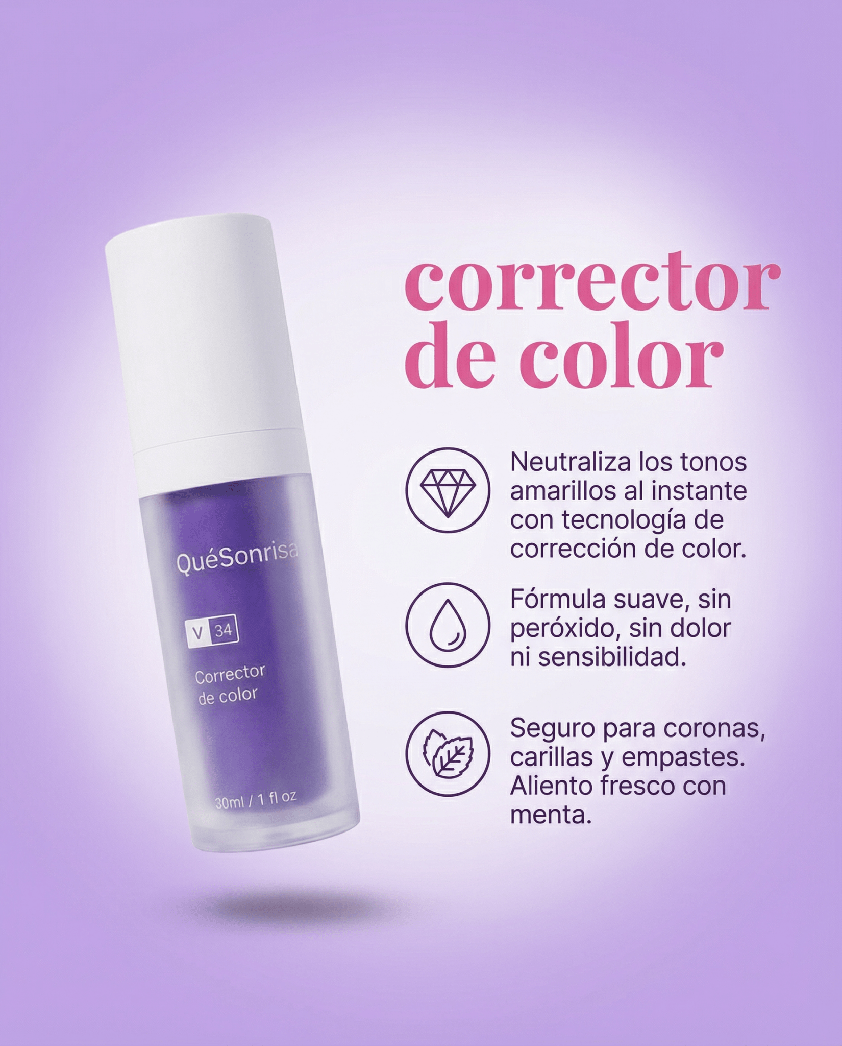 Corrector de color V34 - QueSonrisa